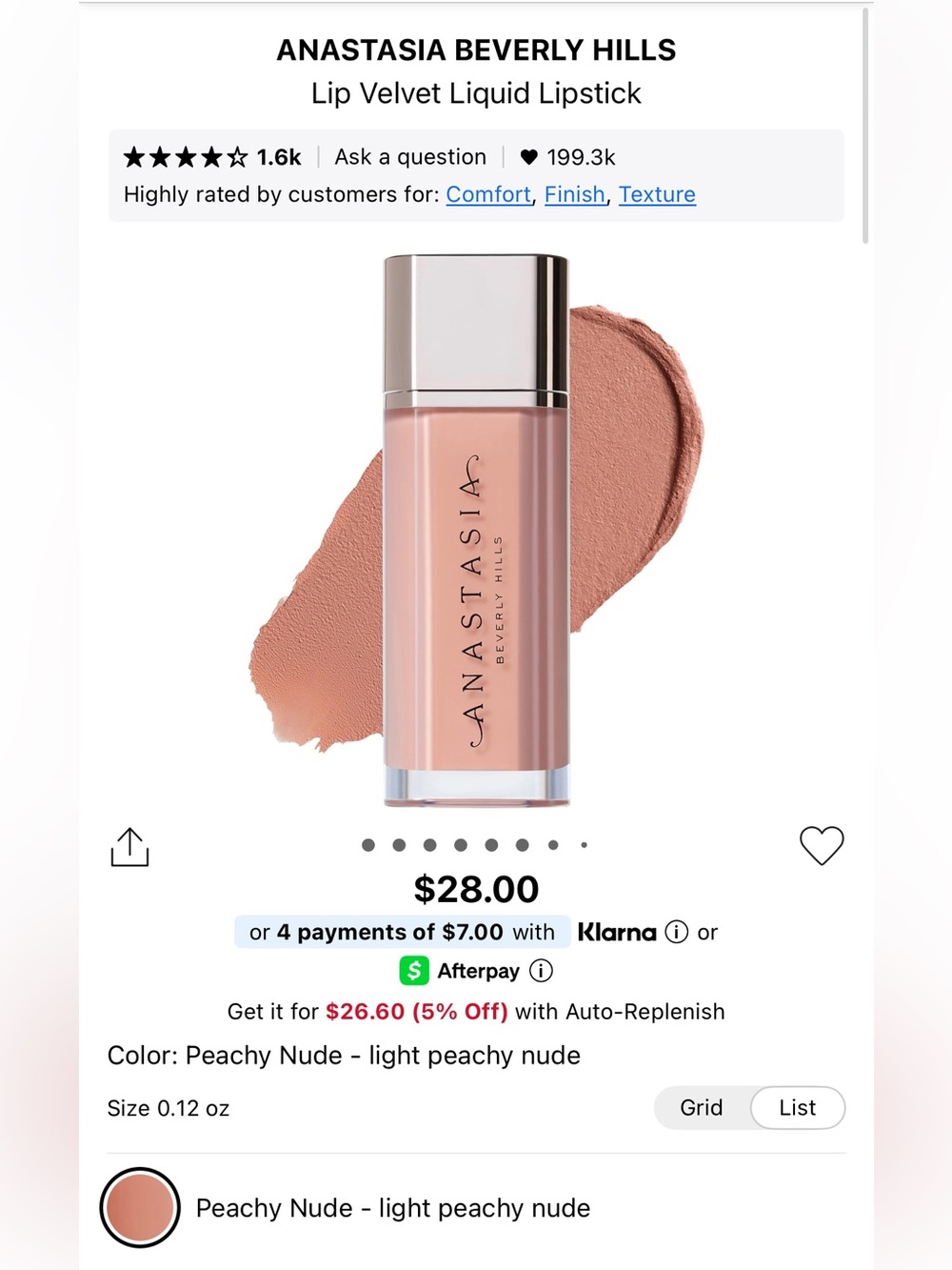 Anastasia Beverly Hills Lip Velvet Liquid Lipstick — Peachy Nude